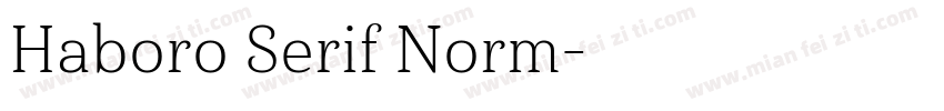Haboro Serif Norm字体转换